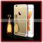 Luxury mirror frame TPU ultra-thin mobile phone shell electroplate pc back for iphone 6 6s plus for Samsung s6 s7