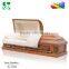 newly designed American style solid wood semi gloss casket