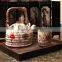 burn wooden gift try ,tea tray,burn wood crafts shelf
