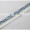 Newest design polyester 2 cm width ethnic woven webbing with fringe
