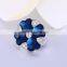 High quality cloth brooch for sale,big flower colorful cz brooch cheap price