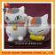 Lovely white marble dog stone craft table decoration