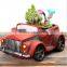New design cartoon car small cement decorative flower pots