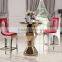 D104 Xinqing Modern Rose Gold Metal Bar Stool for Sale