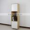 Single design natural bamboo tall thin storage cabinet beside wall
