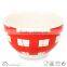 hot selling handpainting ceramic stripe bowl top factory