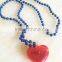 USA independence day LED flashing flag pendant with beads necklace