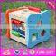 High quality educational kids matching learning wooden shape sorter box W11G003