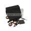 Black pu leather designer makeup bag with professional