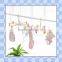 Customized Colorful Cheap Plastic Hanger With 8pcs Samll Lips for Socks Towels Manufacturer
