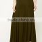 Latest Long Skirt Design Women Fashion 95% Rayon 5% Spandex Long Maxi Skirts Wholesale Custom Made in China