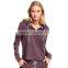 Wholesale 100% Cotton Woman Quarter-zip Sweatshirt Hoodie