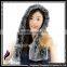 CX-C-242G Women Fashion Knitted Fur Hooded Scarf Rex Rabbit Fur Hat