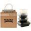 Wide Gusset Natural Kraft Takeout Bag - dimensions are 10.25" x 10" x 10" x 10" and comes with your logo.