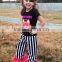 Wholesale Children's Clothes Girl Boutique Clothing Summer Outfit Baby Clothes Damask Ruffle Pants Set