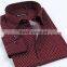 In stock cheap dot printed formal shirt for mens collared uniform work shirt