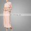 OEM China Muslim Women Fashionable Dress Pleated Ruffles Maxi Dress Islamic Ladies Loose Abaya