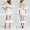 China Factory Florals See Through White Mesh Lace Twin Sets Mermaid Prom Dress