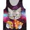 Summer 3D Print Sleeveless Cartoon Slim Fit Women Tank Top