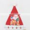 Santa Claus Design Heat Transfer Printing Logo Non woven Fabric Santa Claus Christmas hat with Light and Music For Children