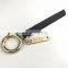 Hot selling black PU custom logo key chain