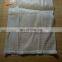 knitting  white mesh bag for firewood with drawstring