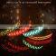 Color Pet Charging LED Flashing Leather Collar Glowing Comfortable Dog Collar