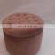 Round blue seated red velvet designer gold metal base  footstool ottoman stools sofa
