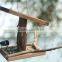 Accept OEM rustic hinging wooden bird feeder