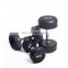 Dumbbell Set Rubber Round End Dumbbell Heavy Weights Barbell Metal Handles for Strength Training Home Gym Exercise Equipment