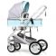 Buy online ship store hot sale customized baby boy child 2 in 1 bassinet navy high end view infant kids stroller with car seat