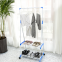Movable floor horizontal bar type stainless steel coat rack drying rack