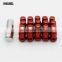 Color Red 20Pcs Nuts+1Pcs Key Car Tire  Modified  Automotive Wheel Nut