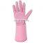 HANDLANDY Pink Thorn Proof Rose Pruning Yard Work Ladies Long Leather Gardening Gloves