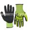 HANDLANDY durable black Cut Resistant TPR machine nitrile work coated dipping Working Gloves