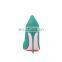 Green ladies pumps high heels sandals women synthetic upper shoes