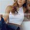Summer Slim Render Short Top Sexy Women Sleeveless O Croptops Tank Tops Solid Black/White Crop Vest Tops Wholesale
