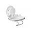 Special offer quality light grey color storage holders & dish racks plastic bathroom shelf wall-mounted suction cup