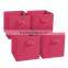 Black colour Foldable Fabric Storage Box, Folding Basket Set of 4