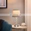 LED Touch Control Crystal Table Lamp With 2 USB Charging Ports Desk Light White USB Bedside Table Lamp