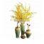 Home Ornament Brass Leaf Green Decorative Ceramic Porcelain Vase