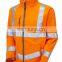 Workwear Waterproof High Visibility Fluorescent Jacket With Reflective Strips