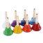 8-Note Hand Bell Children Music Toy Rainbow Percussion Instrument Set 8-Tone Bell Rotating Rattle Beginner Educational Toy Gift