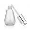 50ml conical powder base liquid bottle spot dropper essence glass bottle 50ml full cover press pump bulb bottle