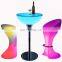 Portable Wireless Rechargeable Outdoor Led Light Bar Cocktail Tables and Chairs Plastic Party Bar Tables Hookah Lounge Furniture