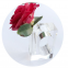 New Design Clear Acrylic Napkin Rings With Standing Bud Vase Flower Napkin Rings Holder For Wedding Table