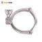 [RUOTENG]  ISO Heavy Duty Three Piece Sanitary Stainless Steel 304/316L Pipe Fitting 3 PCS Part Ferrule Clamp