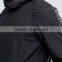 2016 Autumn Long Sleeve Men Black Shirt With Elasticated Funnel Neck In Regular Fit