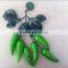 Simulation artificial plant pepper eggplant green pea fruit fridge magnet