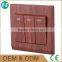 A series red wood 3 gang push button wall switch, red wood led wall switch                        
                                                                                Supplier's Choice